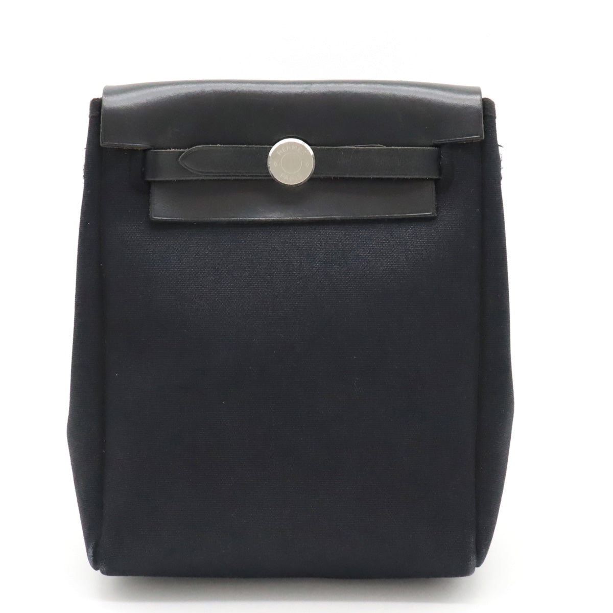 Hermes Toile Officier/Leather Herbag TPM Clutch