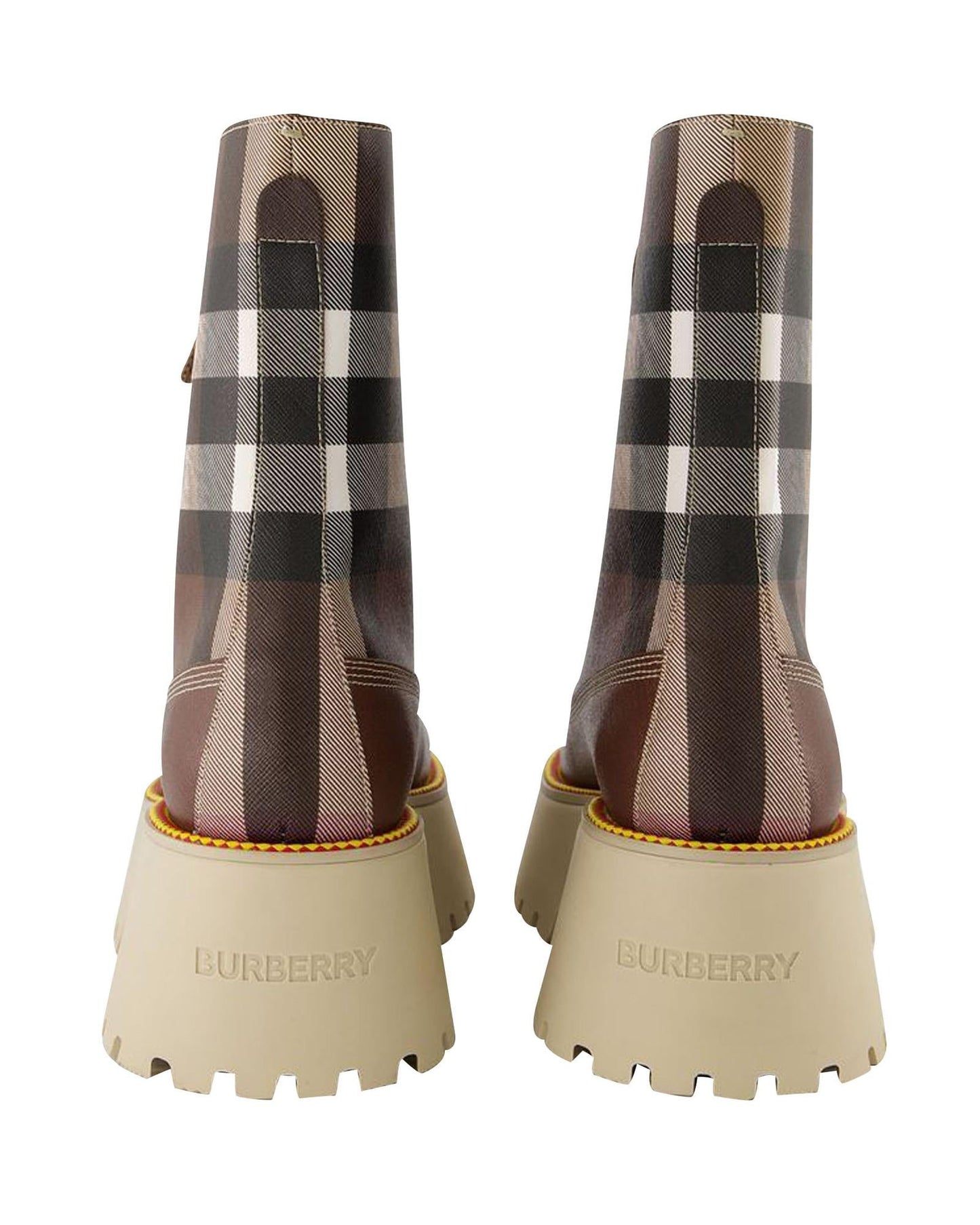 Burberry Check Pattern LaceUp Boots Women Print | Tartan Ankle Boots