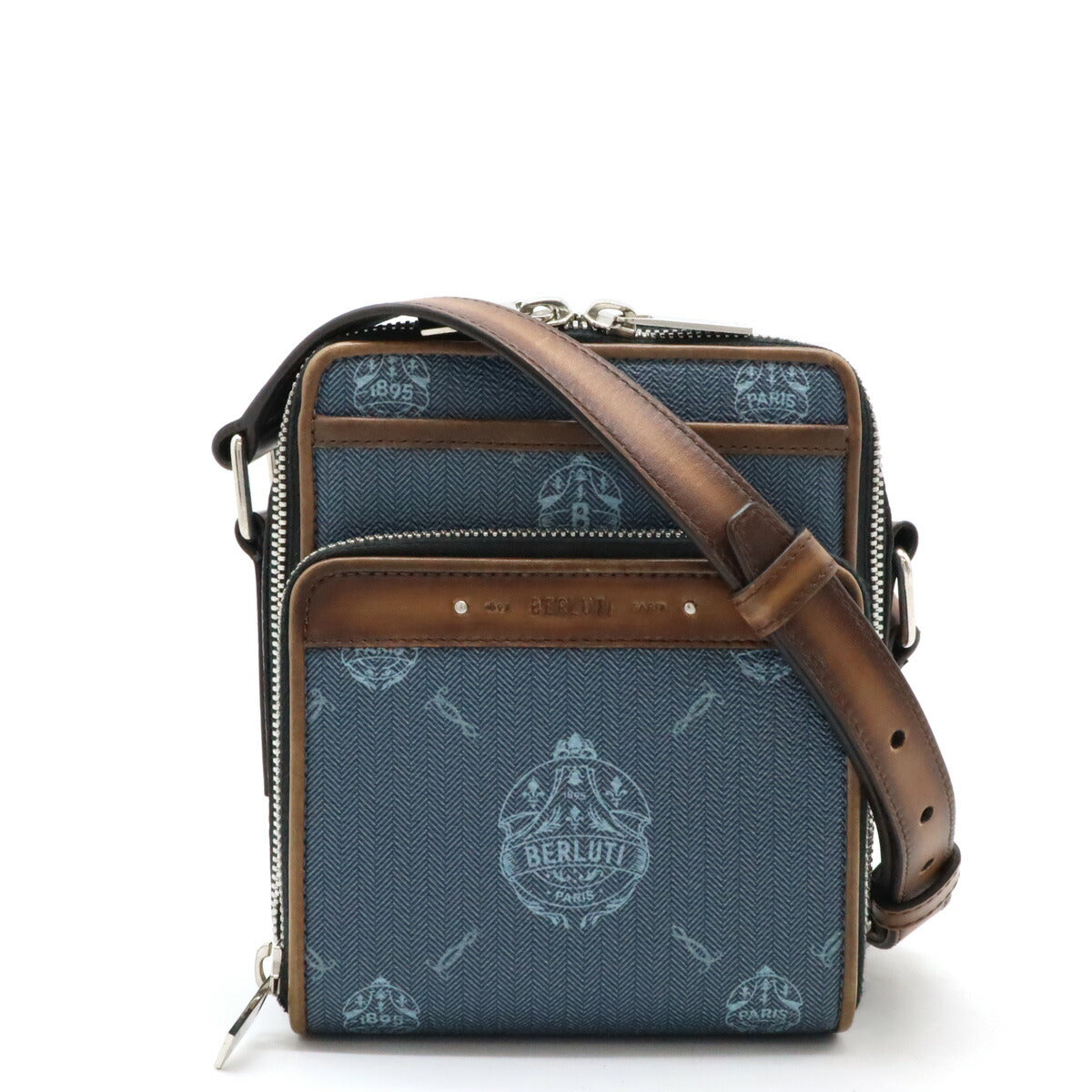 Berluti Venezia Leather Miles PM Shoulder Bag
