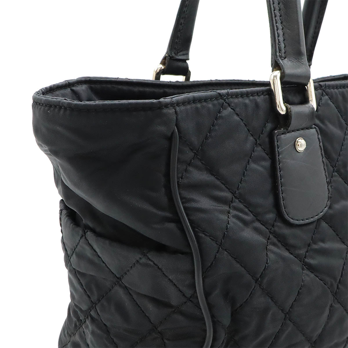 Chanel Nylon Canvas Leather Tote Bag A33100