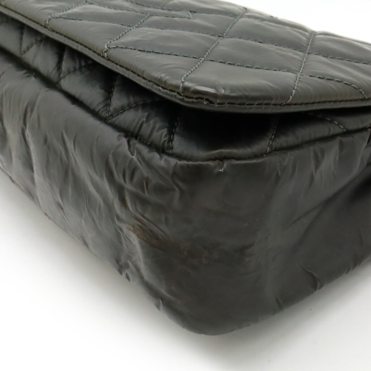 Chanel PVC Matelassé Coco Mark Chain Shoulder Bag Dark Grey