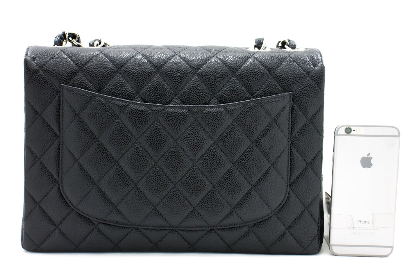 Top Quality Chanel Large Classic Handbag Chain Shoulder Bag New Black Caviar