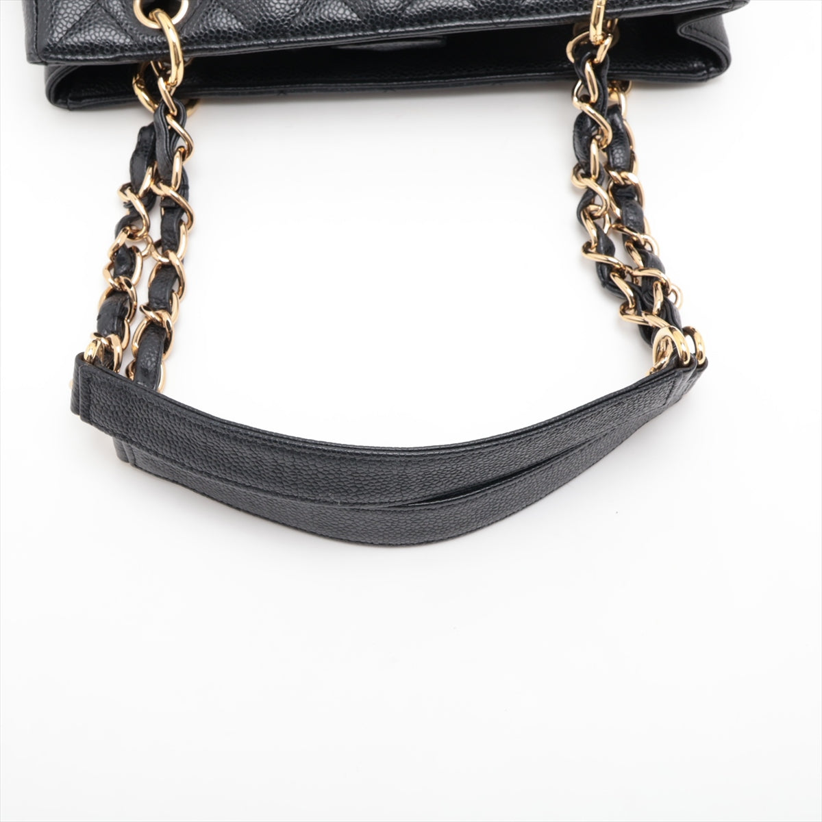 Chanel PST Caviar S Tote Top Bag Black Gold  8th