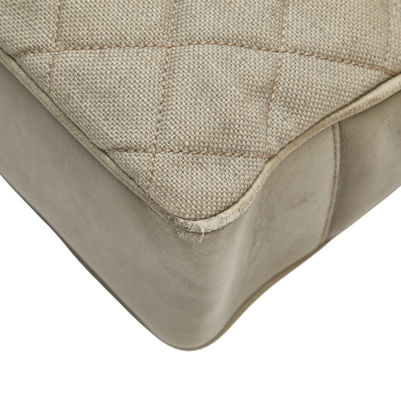 Chanel Coco Mark Matelassé Canvas Leather Tote Bag