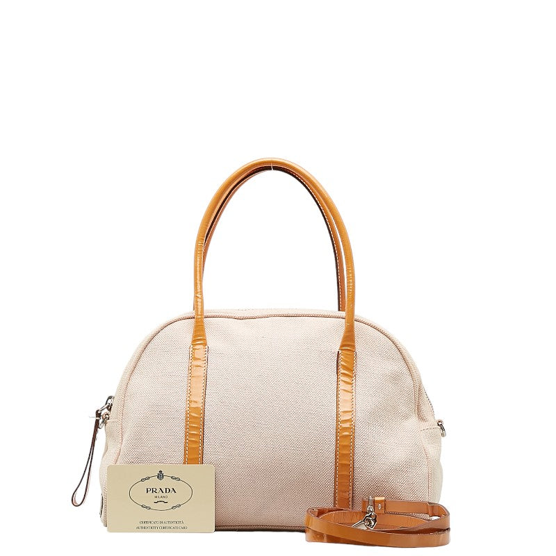Prada Canvas Leather 2way Bag B10248
