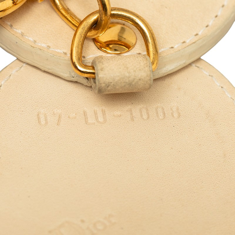Leather Heart Mirror Bag Charm