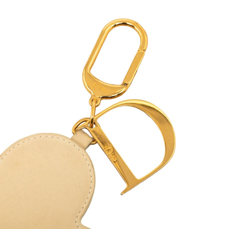Leather Heart Mirror Bag Charm