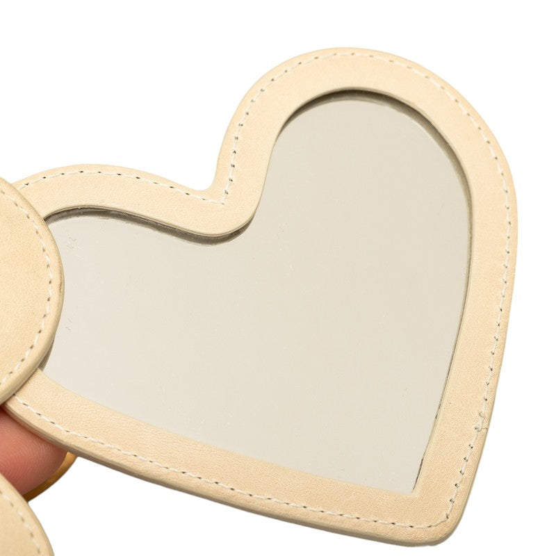 Leather Heart Mirror Bag Charm