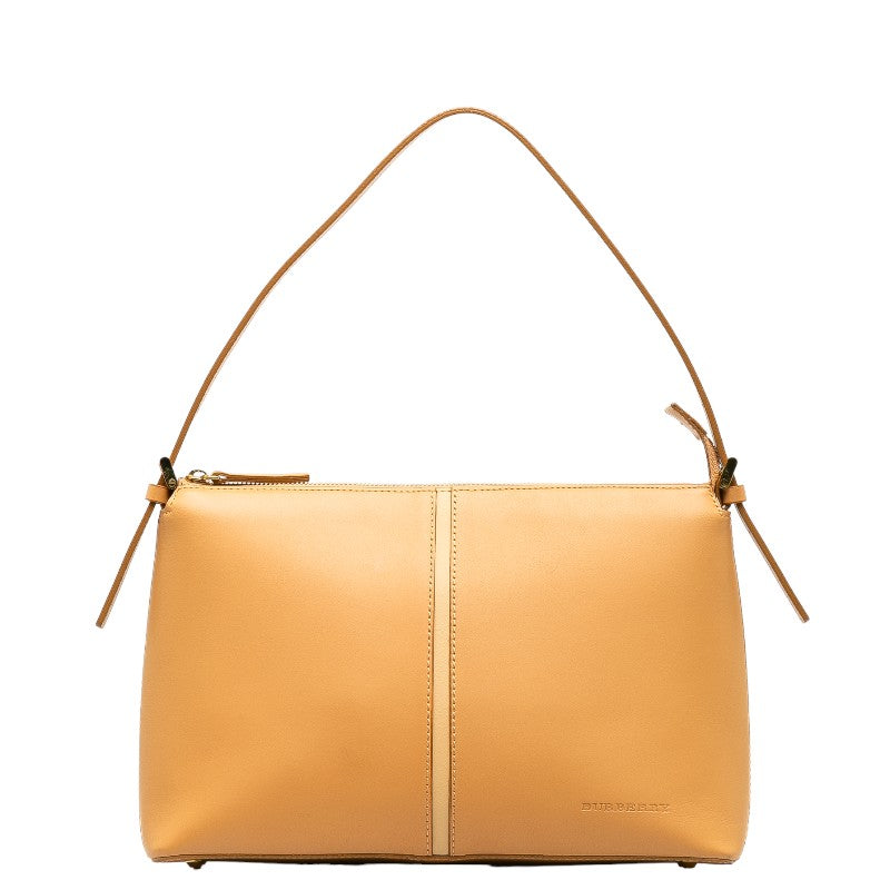Burberry Logo Embossed Nova Check Leather Shoulder Bag