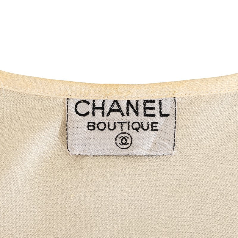 Chanel Silk Ribbon Embroidery Long Sleeve Shirt