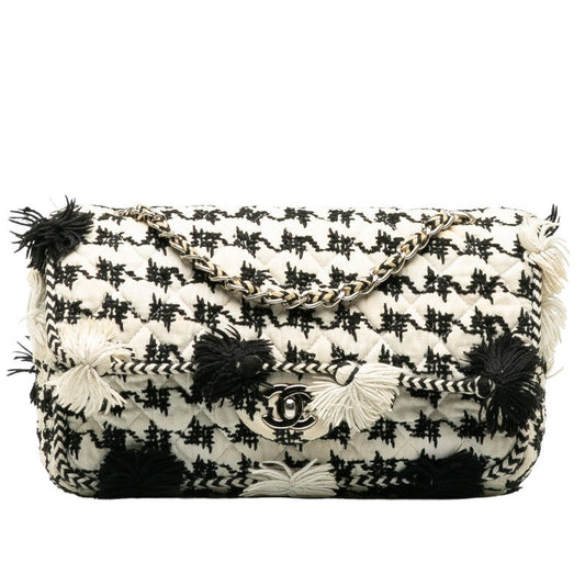 Chanel Matelasse Tweed Canvas Shoulder Bag