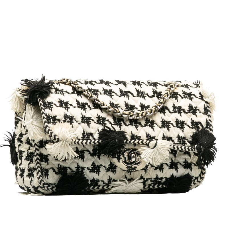 Chanel Matelasse Tweed Canvas Shoulder Bag