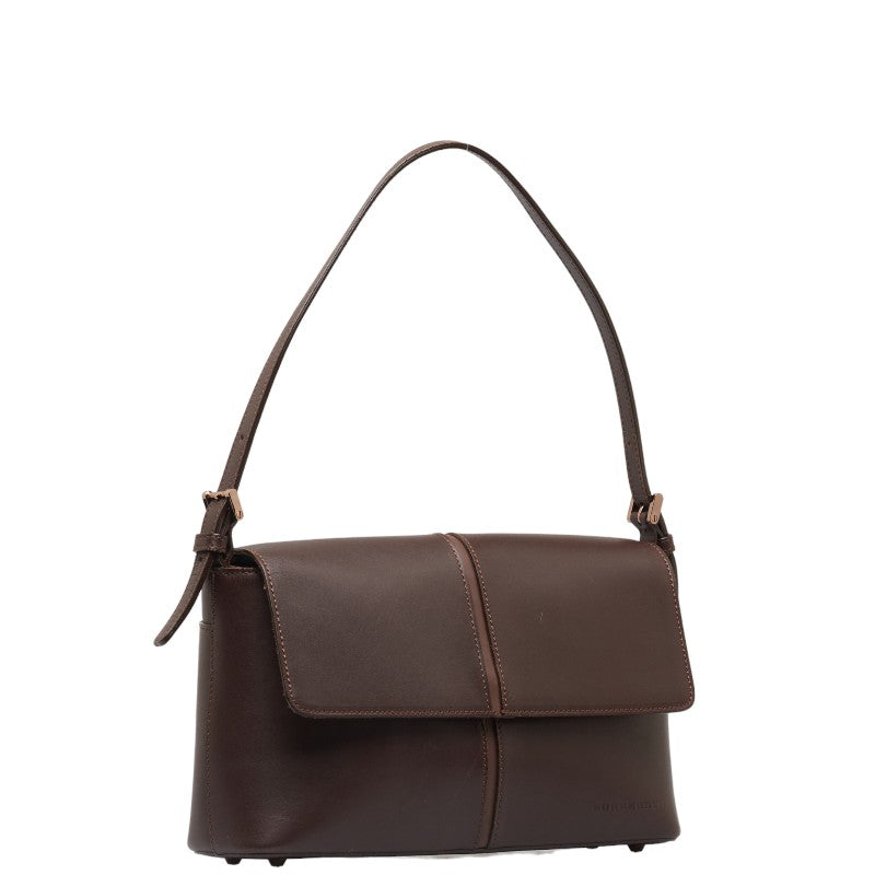 Burberry Nova Check Leather Shoulder Bag
