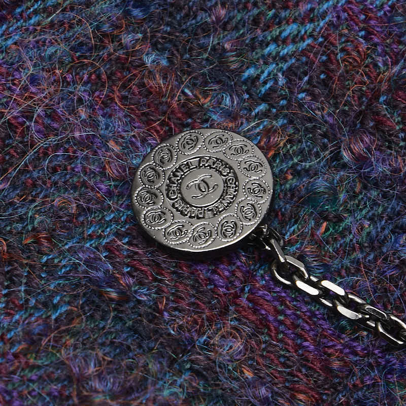 Chanel Vintage Coco Mark Jacket Purple