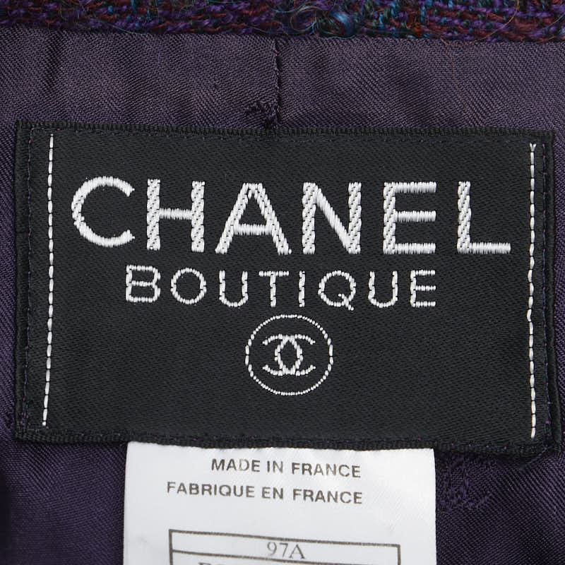 Chanel Vintage Coco Mark Jacket Purple