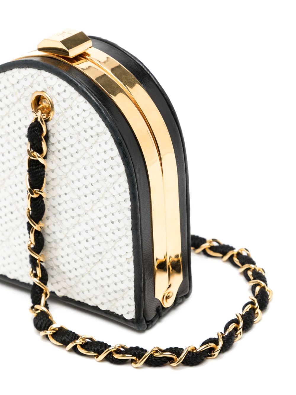 Sequins 80s Minaudière Clutch Bag
