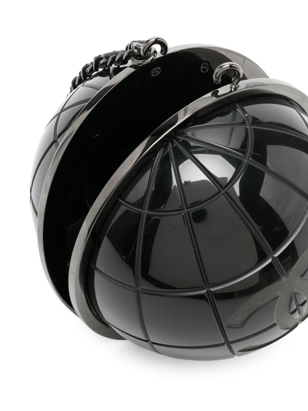 Black Globe Minaudière Clutch