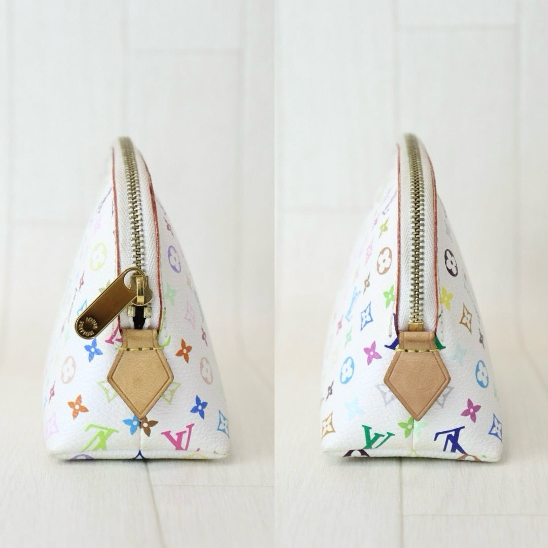 Good ( Rank AB) ｜LV Monogram Multicolor White Cosmetic Pouch｜H24092801