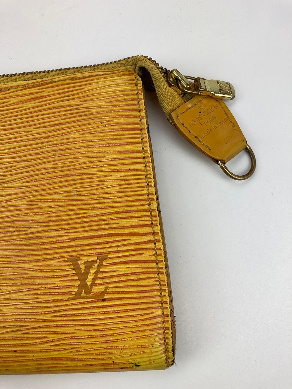 LOUIS VUITTON Yellow Epi Lussac Tote and Pochette