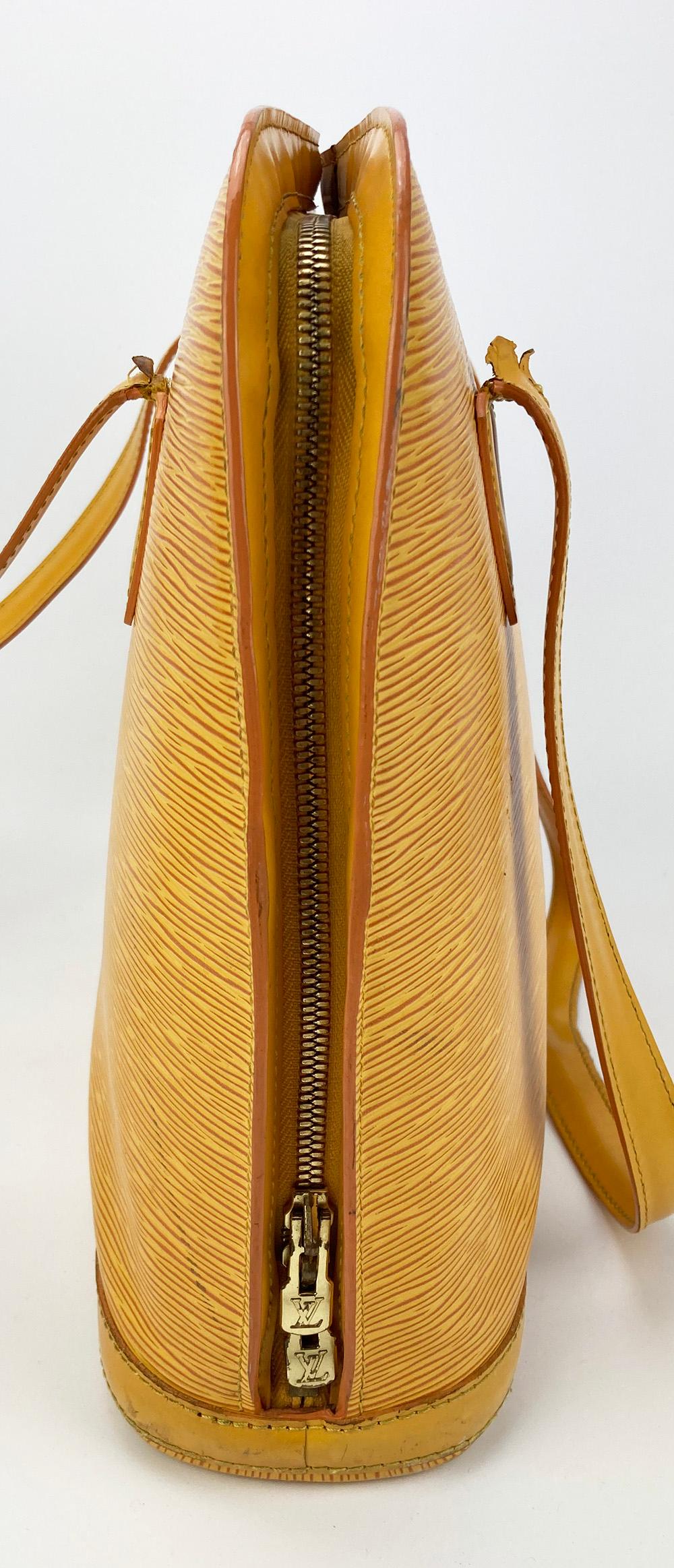 LOUIS VUITTON Yellow Epi Lussac Tote and Pochette