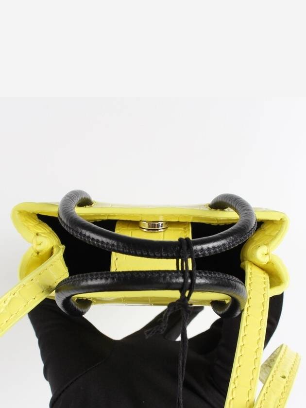 Luxury Balenciaga  Crocodile cross bag yellow