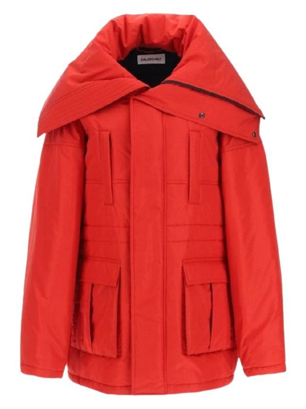 Luxury Balenciaga  CB Technical Parka Red