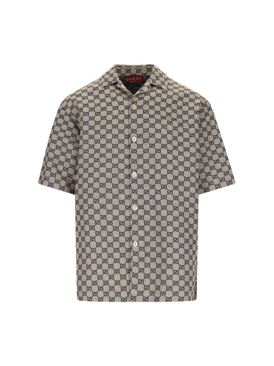 Gucci Men Logo Print Shirt