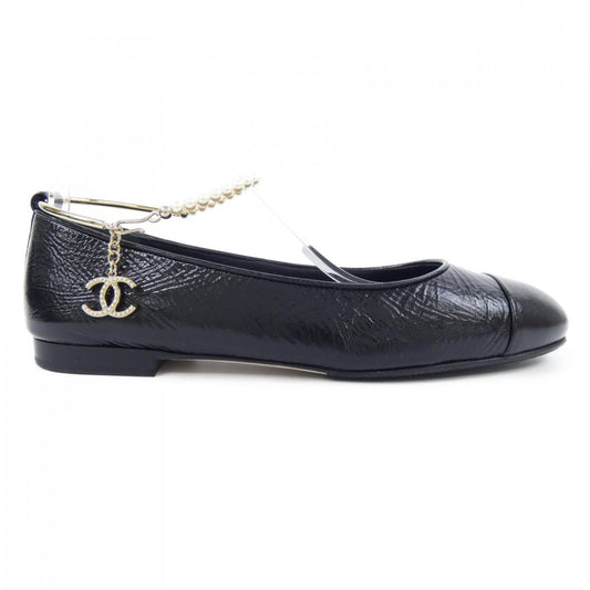 Chanel G38986X56858 Shiny Lambskin Flat Shoes