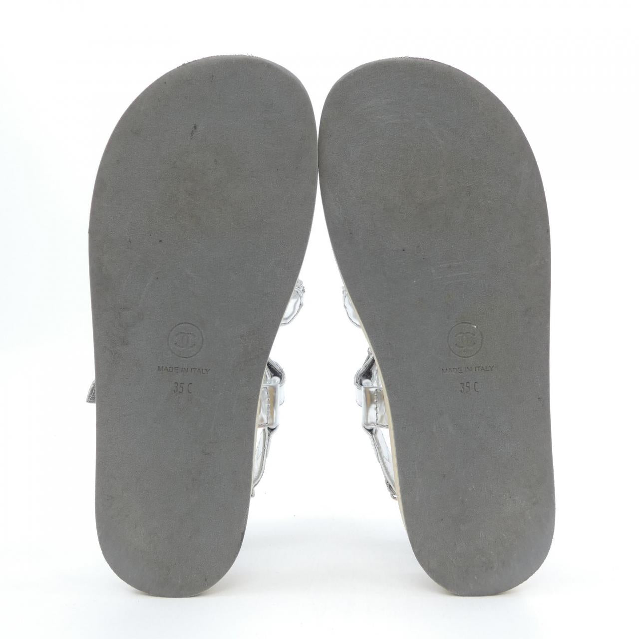 Chanel G33800X52211 Metal Lambskin Sandals