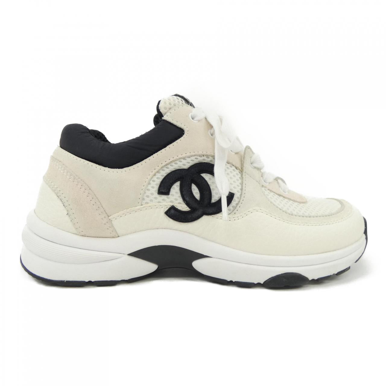 Chanel G38299Y55720 Mesh Suede Calfskin Sneakers