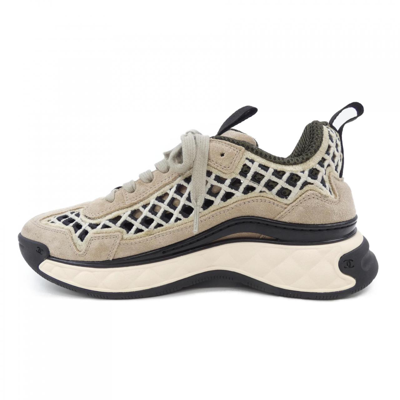 Chanel G37126Y55130 Suede Calfskin Embroidery Sneakers