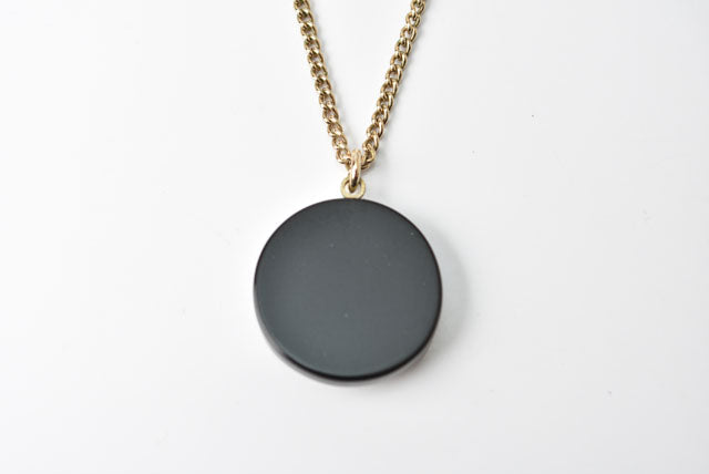 Chanel Necklace/Pendant Coco Mark CC Rhinestone Gold/Black
