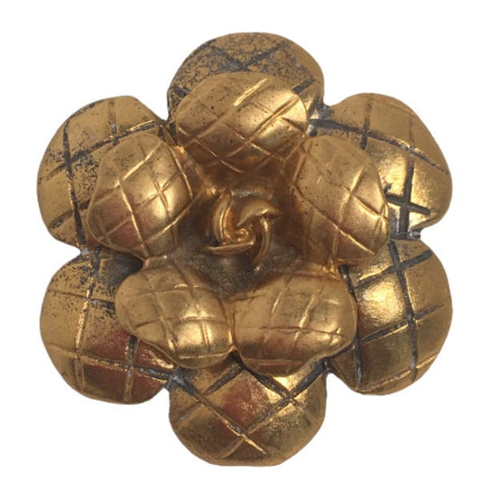 CHANEL Brooch unknown gold Brooch vintage Camelia Women Used