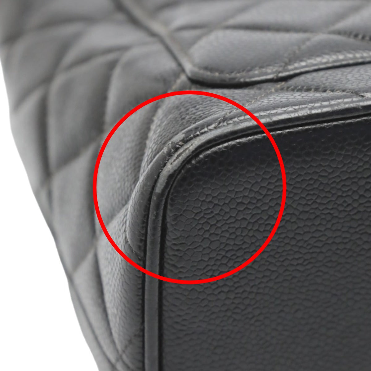 CHANEL Tote Bag Matt caviar skin black Handbag Caviar skin Replica Tote Women Used