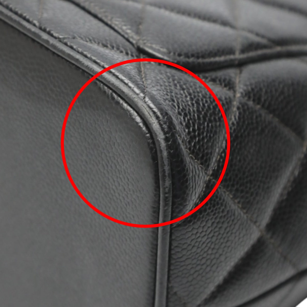 CHANEL Tote Bag Matt caviar skin black Handbag Caviar skin Replica Tote Women Used