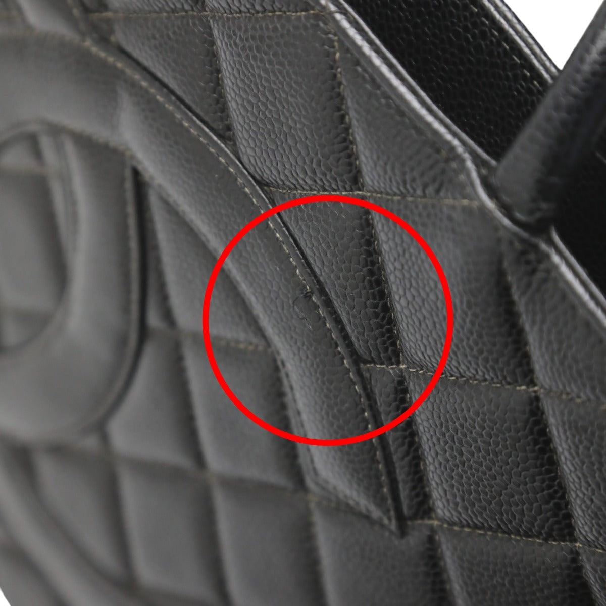 CHANEL Tote Bag Matt caviar skin black Handbag Caviar skin Replica Tote Women Used