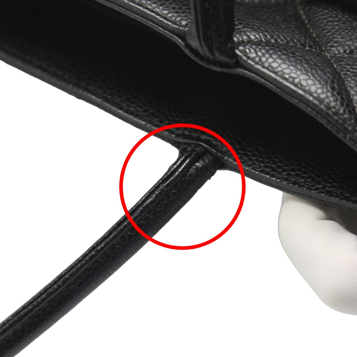 CHANEL Tote Bag Matt caviar skin black Handbag Caviar skin Replica Tote Women Used