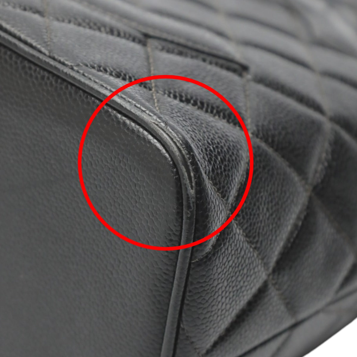 CHANEL Tote Bag Matt caviar skin black Handbag Caviar skin Replica Tote Women Used