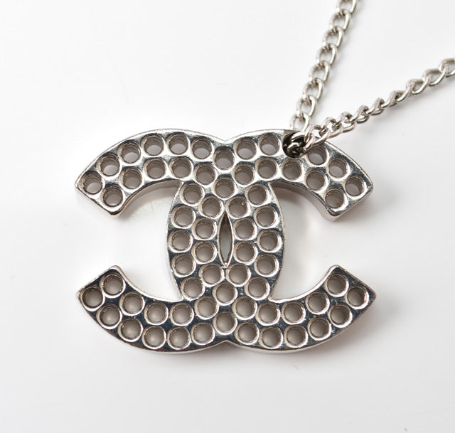 Chanel Necklace/Pendant Coco Mark CC Punching Silver A27967