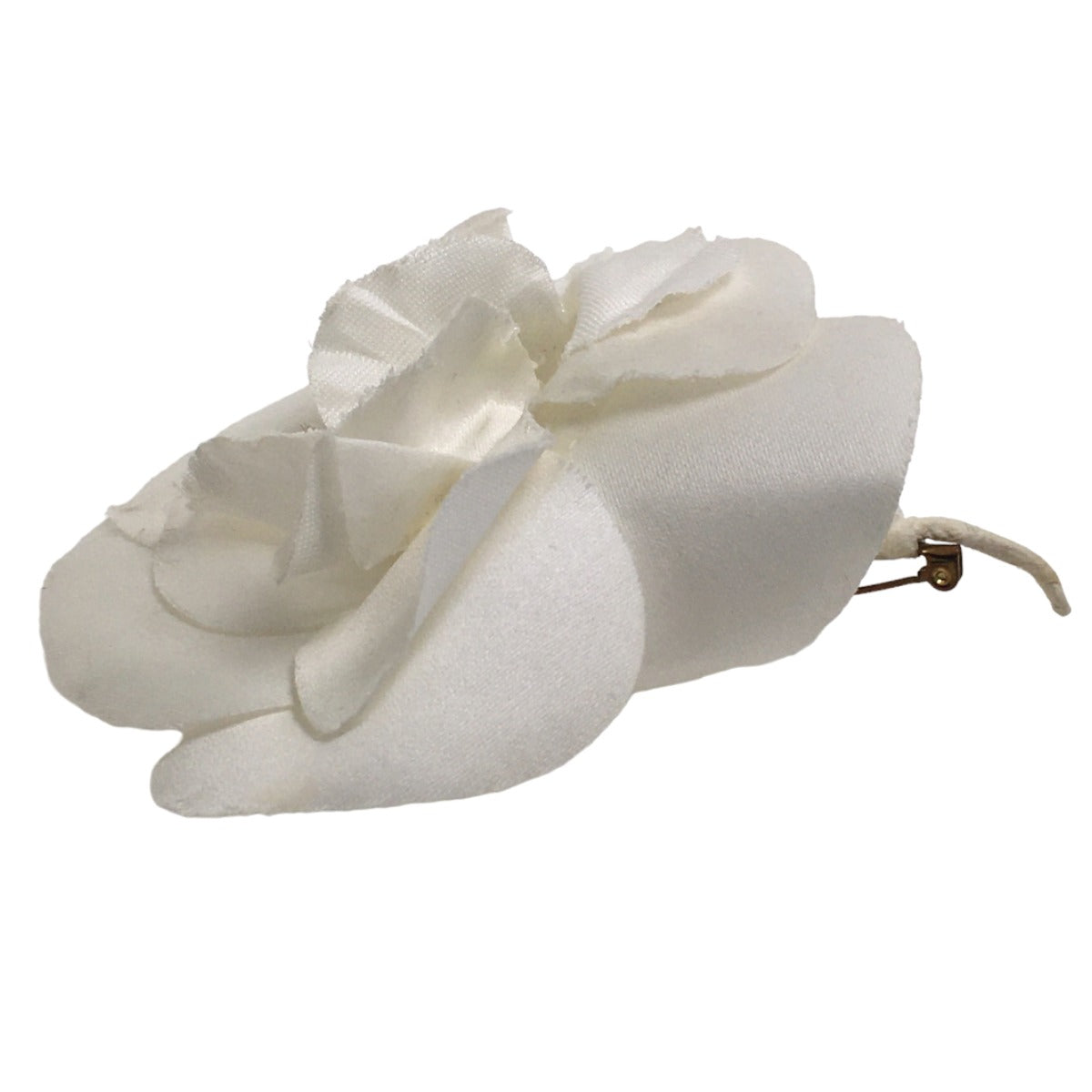 CHANEL Brooch plastic white Camelia With Box corsage Women Used