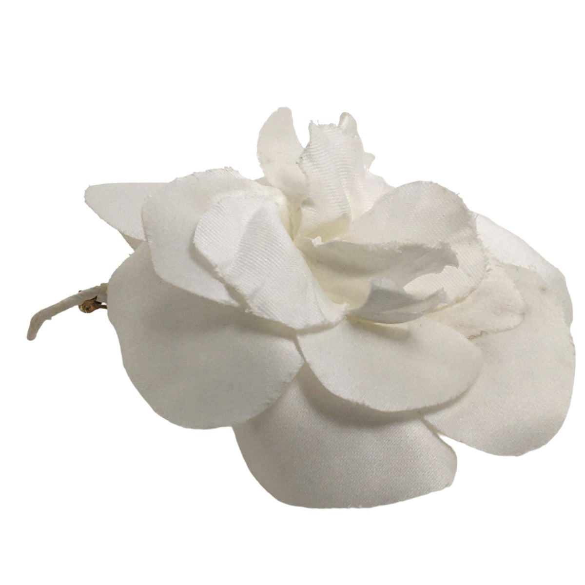 CHANEL Brooch plastic white Camelia With Box corsage Women Used