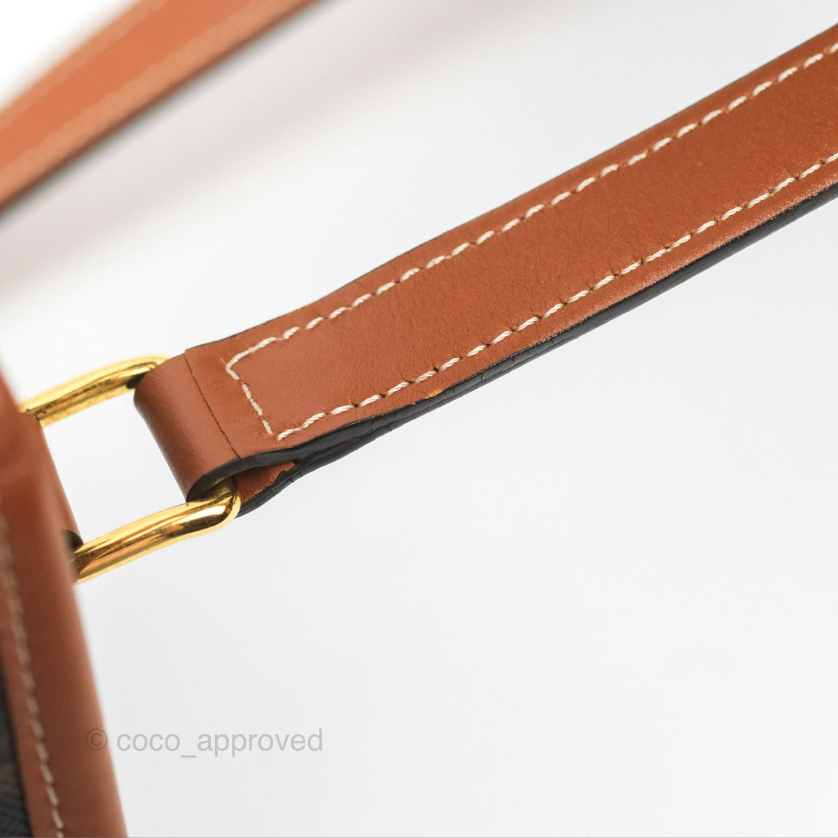Celine Medium Folco Bag Triomphe Canvas Tan