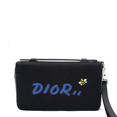 Dior X Kaws Bee Nylon Organizer Wallet