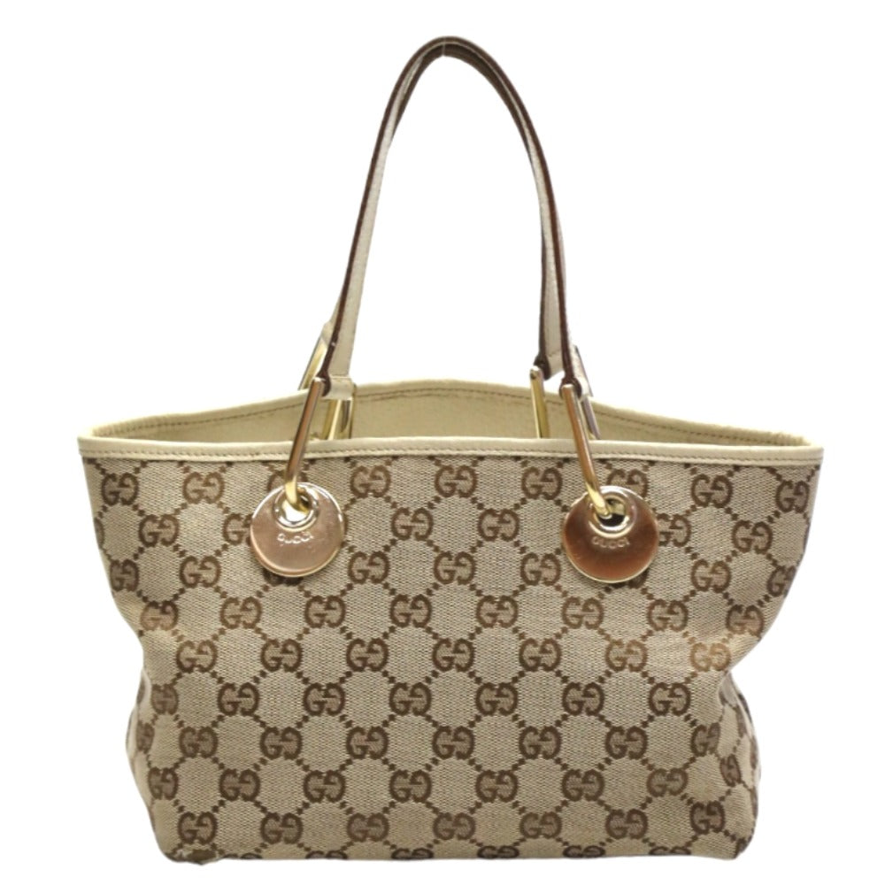 GUCCI Handbag GG canvas beige Mini Tote Bag GG canvas 120844 Women Used