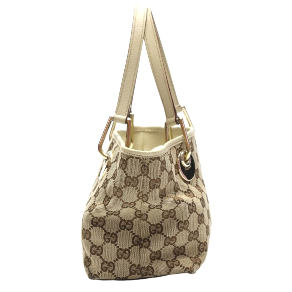 GUCCI Handbag GG canvas beige Mini Tote Bag GG canvas 120844 Women Used