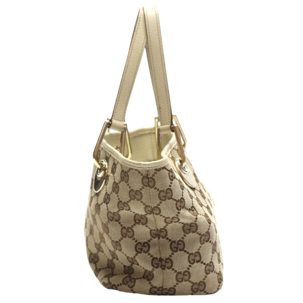 GUCCI Handbag GG canvas beige Mini Tote Bag GG canvas 120844 Women Used