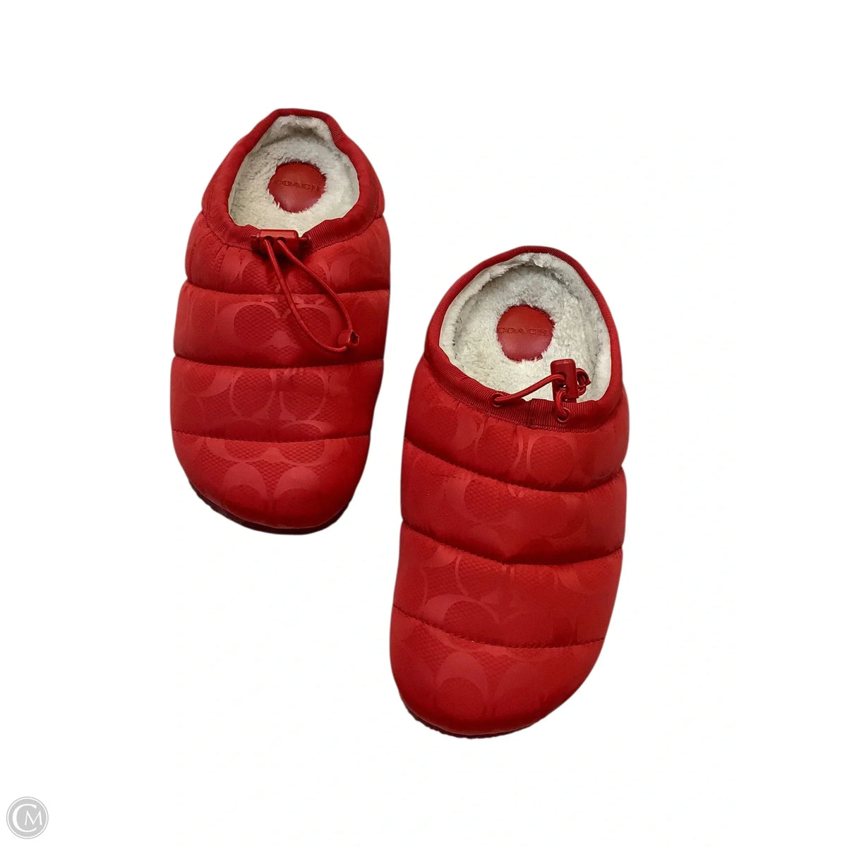 Slippers Designer By Coach In Red