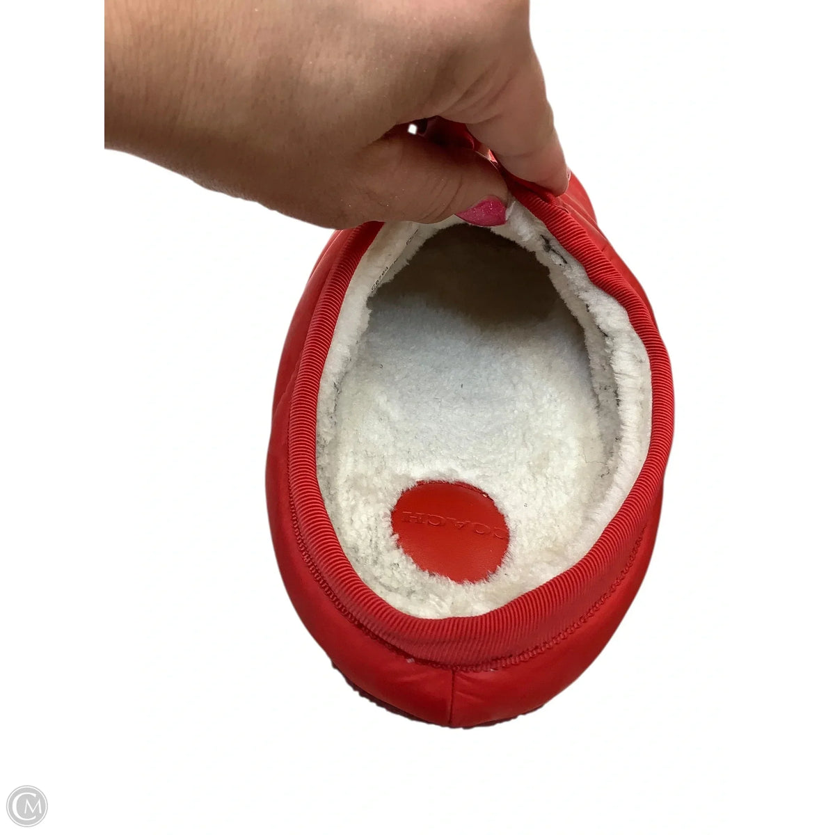 Slippers Designer By Coach In Red