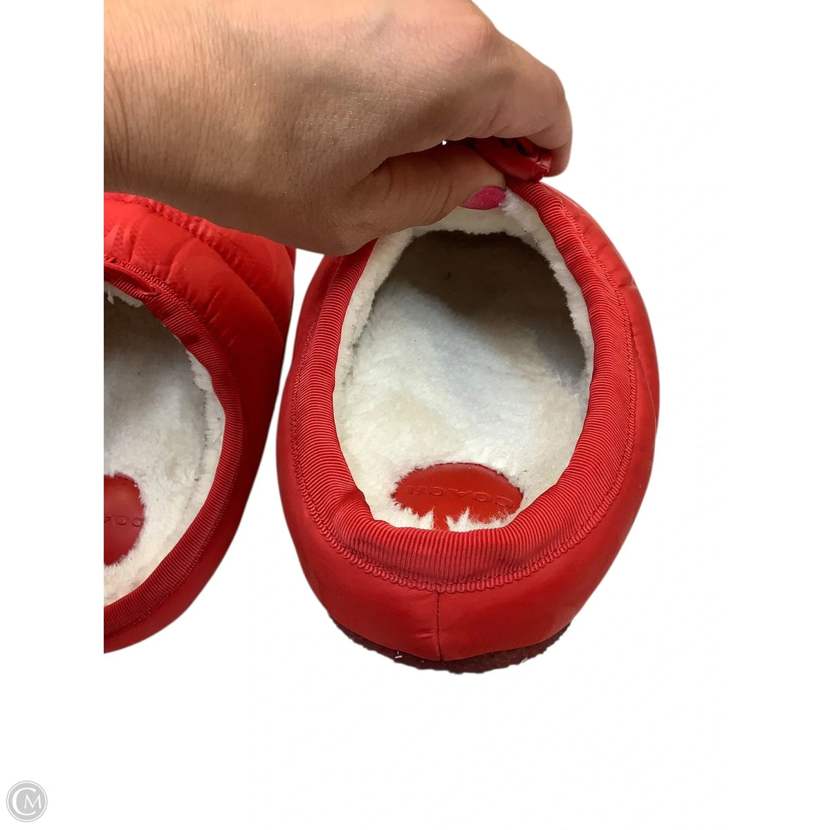 Slippers Designer By Coach In Red