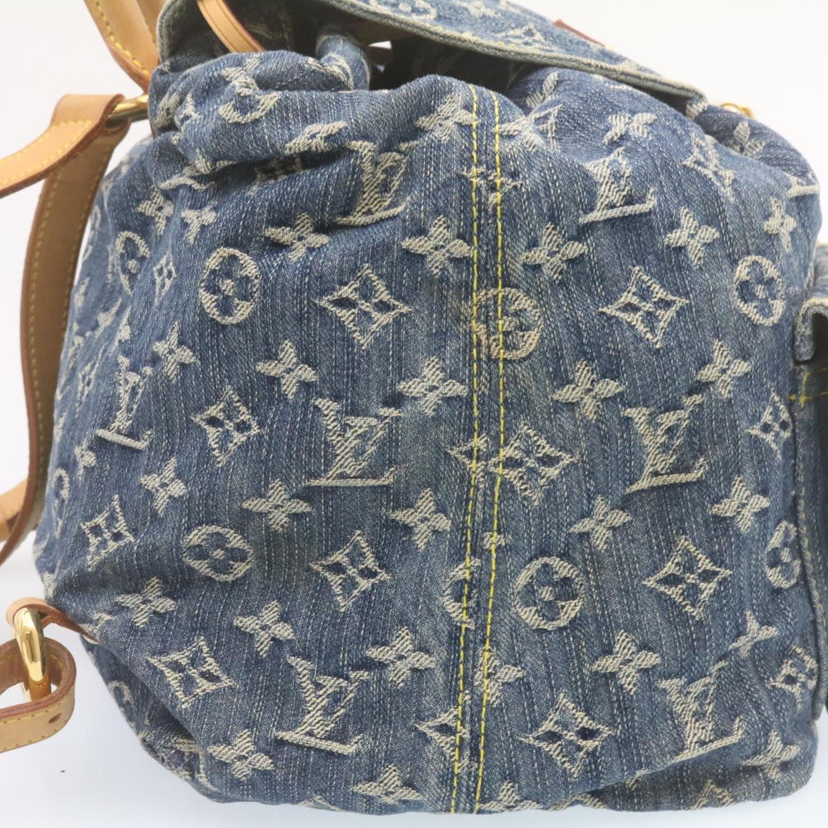 LOUIS VUITTON Monogram Denim Sac A Dos GM Backpack Blue M95056 LV  23330A